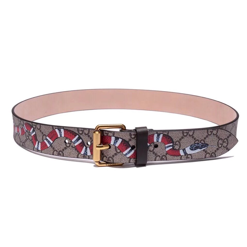 Gg belt with kingsnake print on sale